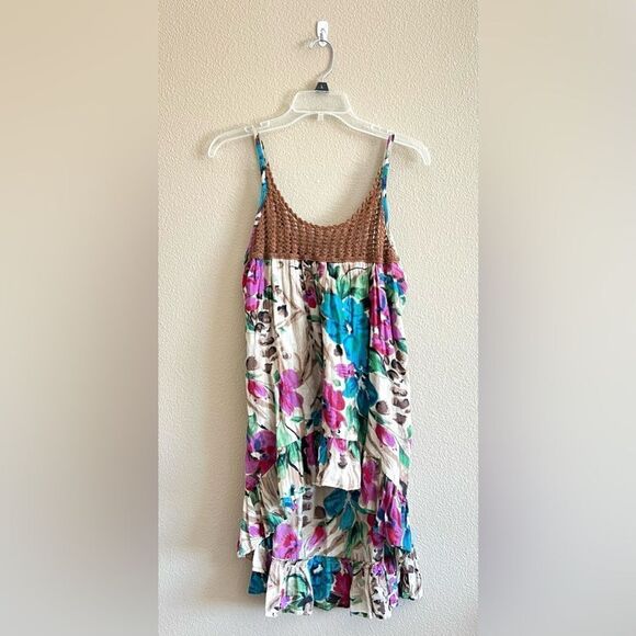 Bhags Boho Crochet Floral Print Top - Picture 1 of 7